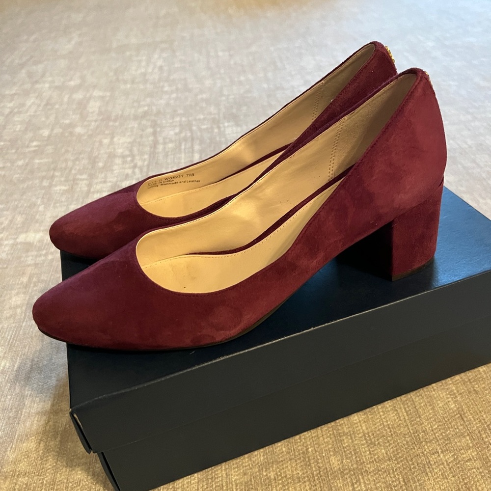Cole Haan Claudine Heels - Fig Suede